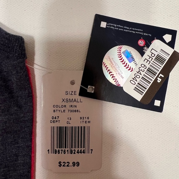 NWT MLB Washington Nationals Womens Campus Lifestyle Tee‎ X-Small (B3) - Picture 4 of 4